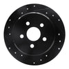 R1 Concepts 95-07 Chrysler Sebring Rear Left Drilled & Slotted Black Brake Rotor
