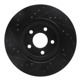 R1 Concepts 01-10 Chrysler PT Cruiser Front Right Drilled & Slotted Black Brake Rotor by R1 Concepts RNC-633-39012R