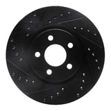 R1 Concepts 03-09 Chrysler PT Cruiser Front Left Drilled & Slotted Black Brake Rotor by R1 Concepts RNC-633-39013L