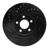 R1 Concepts 03-09 Chrysler PT Cruiser Front Right Drilled & Slotted Black Brake Rotor by R1 Concepts RNC-633-39013R