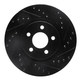 R1 Concepts 03-09 Chrysler PT Cruiser Front Right Drilled & Slotted Black Brake Rotor by R1 Concepts RNC-633-39013R