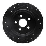 R1 Concepts 03-10 Chrysler PT Cruiser Rear Right Drilled & Slotted Black Brake Rotor by R1 Concepts RNC-633-39014R