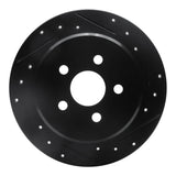 R1 Concepts 03-10 Chrysler PT Cruiser Rear Right Drilled & Slotted Black Brake Rotor by R1 Concepts RNC-633-39014R