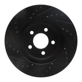 R1 Concepts 05-23 Chrysler 300 Front Right Drilled & Slotted Black Brake Rotor by R1 Concepts RNC-633-39015R