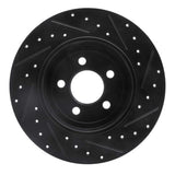 R1 Concepts 05-23 Chrysler 300 Rear Left Drilled & Slotted Black Brake Rotor by R1 Concepts RNC-633-39016L