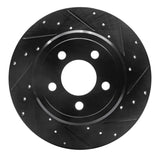 R1 Concepts 05-23 Chrysler 300 Rear Right Drilled & Slotted Black Brake Rotor by R1 Concepts RNC-633-39016R