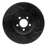 R1 Concepts 09-23 Dodge Challenger Front Left Drilled & Slotted Black Brake Rotor by R1 Concepts RNC-633-39017L