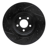 R1 Concepts 09-23 Dodge Challenger Front Right Drilled & Slotted Black Brake Rotor by R1 Concepts RNC-633-39017R