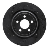 R1 Concepts 06-23 Dodge Charger Rear Left Drilled & Slotted Black Brake Rotor by R1 Concepts RNC-633-39021L