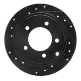 R1 Concepts 07-17 Chrysler 200 Rear Left Drilled & Slotted Black Brake Rotor by R1 Concepts RNC-633-39022L