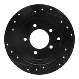 R1 Concepts 07-17 Chrysler 200 Rear Right Drilled & Slotted Black Brake Rotor by R1 Concepts RNC-633-39022R
