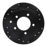 R1 Concepts 07-17 Chrysler 200 Rear Right Drilled & Slotted Black Brake Rotor by R1 Concepts RNC-633-39022R