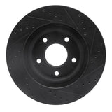 R1 Concepts 07-25 Chrysler 200 Front Left Drilled & Slotted Black Brake Rotor by R1 Concepts RNC-633-39023L