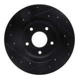 R1 Concepts 07-25 Chrysler 200 Front Right Drilled & Slotted Black Brake Rotor by R1 Concepts RNC-633-39023R