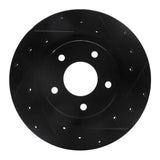 R1 Concepts 07-25 Chrysler 200 Front Right Drilled & Slotted Black Brake Rotor by R1 Concepts RNC-633-39023R