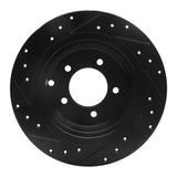 R1 Concepts 07-17 Chrysler Sebring Rear Right Drilled & Slotted Black Brake Rotor by R1 Concepts RNC-633-39024R