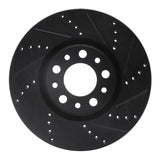 R1 Concepts 2013-2023 Chrysler 200 Front Right Drilled & Slotted Black Brake Rotor by R1 Concepts RNC-633-39025R