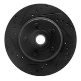 R1 Concepts 71-81 Chrysler Newport Front Left Drilled & Slotted Black Brake Rotor by R1 Concepts RNC-633-39026L