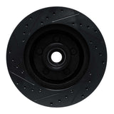 R1 Concepts 74-84 Chrysler Imperial Front Right Drilled & Slotted Black Brake Rotor