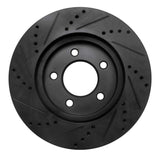 R1 Concepts 04-08 Chrysler Pacifica Front Right Drilled & Slotted Black Brake Rotor by R1 Concepts RNC-633-39029R