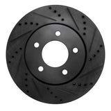 R1 Concepts 04-08 Chrysler Pacifica Front Right Drilled & Slotted Black Brake Rotor by R1 Concepts RNC-633-39029R