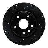 R1 Concepts 17-25 Chrysler Grand Caravan Rear Left Drilled & Slotted Black Brake Rotor by R1 Concepts RNC-633-39030L