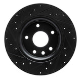 R1 Concepts 17-25 Chrysler Voyager Rear Right Drilled & Slotted Black Brake Rotor by R1 Concepts RNC-633-39030R