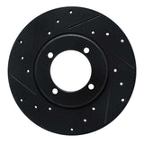 R1 Concepts 78-83 Dodge Challenger Front Left Drilled & Slotted Black Brake Rotor by R1 Concepts RNC-633-40000L