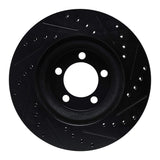 R1 Concepts 65-72 Dodge Dart Front Left Drilled & Slotted Black Brake Rotor by R1 Concepts RNC-633-40002L