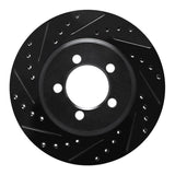 R1 Concepts 65-72 Dodge Dart Front Left Drilled & Slotted Black Brake Rotor by R1 Concepts RNC-633-40002L