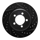 R1 Concepts 65-72 Dodge Dart Front Right Drilled & Slotted Black Brake Rotor by R1 Concepts RNC-633-40002R