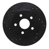 R1 Concepts 88-90 Dodge Monaco Front Left Drilled & Slotted Black Brake Rotor by R1 Concepts RNC-633-40007L