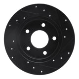 R1 Concepts 88-92 Dodge Monaco Rear Left Drilled & Slotted Black Brake Rotor by R1 Concepts RNC-633-40008L