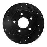 R1 Concepts 88-92 Dodge Monaco Rear Left Drilled & Slotted Black Brake Rotor by R1 Concepts RNC-633-40008L
