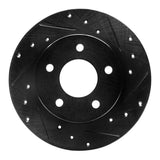 R1 Concepts 88-92 Dodge Monaco Rear Right Drilled & Slotted Black Brake Rotor by R1 Concepts RNC-633-40008R