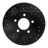 R1 Concepts 93-97 Chrysler Intrepid Front Left Drilled & Slotted Black Brake Rotor by R1 Concepts RNC-633-40011L