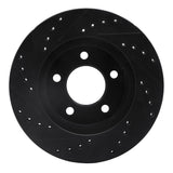 R1 Concepts 93-97 Chrysler Intrepid Front Right Drilled & Slotted Black Brake Rotor by R1 Concepts RNC-633-40011R