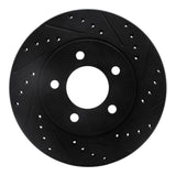 R1 Concepts 93-97 Chrysler Intrepid Front Right Drilled & Slotted Black Brake Rotor by R1 Concepts RNC-633-40011R