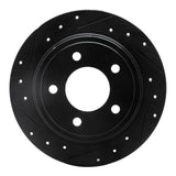 R1 Concepts 93-04 Chrysler 300M Rear Left Drilled & Slotted Black Brake Rotor by R1 Concepts RNC-633-40012L