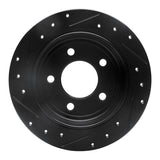 R1 Concepts 93-04 Chrysler LHS Rear Right Drilled & Slotted Black Brake Rotor by R1 Concepts RNC-633-40012R