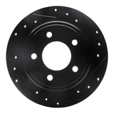 R1 Concepts 93-04 Chrysler LHS Rear Right Drilled & Slotted Black Brake Rotor by R1 Concepts RNC-633-40012R