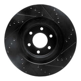 R1 Concepts 92-02 Dodge Viper Front Left Drilled & Slotted Black Brake Rotor by R1 Concepts RNC-633-40013L