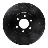 R1 Concepts 92-02 Dodge Viper Front Right Drilled & Slotted Black Brake Rotor by R1 Concepts RNC-633-40013R