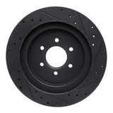R1 Concepts 92-02 Dodge Viper Rear Left Drilled & Slotted Black Brake Rotor by R1 Concepts RNC-633-40014L