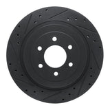 R1 Concepts 92-02 Dodge Viper Rear Left Drilled & Slotted Black Brake Rotor by R1 Concepts RNC-633-40014L