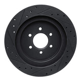 R1 Concepts 92-02 Dodge Viper Rear Right Drilled & Slotted Black Brake Rotor by R1 Concepts RNC-633-40014R