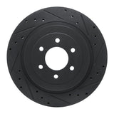 R1 Concepts 92-02 Dodge Viper Rear Right Drilled & Slotted Black Brake Rotor by R1 Concepts RNC-633-40014R
