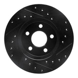 R1 Concepts 95-99 Dodge Neon (USA/Canada) Front Left Drilled & Slotted Black Brake Rotor by R1 Concepts RNC-633-40016L