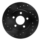 R1 Concepts 95-99 Dodge Neon (USA/Canada) Front Left Drilled & Slotted Black Brake Rotor by R1 Concepts RNC-633-40016L