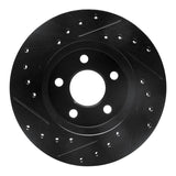 R1 Concepts 95-99 Dodge Neon (USA/Canada) Front Right Drilled & Slotted Black Brake Rotor by R1 Concepts RNC-633-40016R